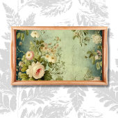 Papier Mousseline Découpage vintage Floral Rose