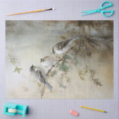 Papier Mousseline Découpage vintage Français Cottage Birds (Artisanat)