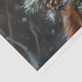 Papier Mousseline Découpage Vintage Noël Highland Cow (Détail)