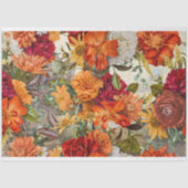 Papier Mousseline Découpage vintage Orange Rustique (Recto)