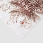 Papier Mousseline Découpage Vintage Père Noël en rouge (Détail)