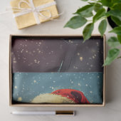 Papier Mousseline Découpage Vintage Père Noël Sleigh & Dachshunds (Cadeau)