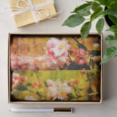 Papier Mousseline Découpage Vintage Printemps Rose Et Blanc (Cadeau)