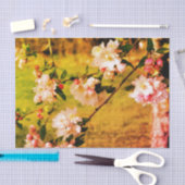 Papier Mousseline Découpage Vintage Printemps Rose Et Blanc (Artisanat)