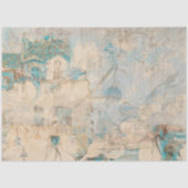 Papier Mousseline Découpage vintage Rustique Floral Texture (Recto)