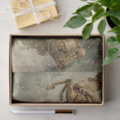 Papier Mousseline Decoupage Vintage Santa Sleigh Postcard (Cadeau)