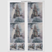 Papier Mousseline Decoupage Vintage Steam Engine Country Christmas (Recto)