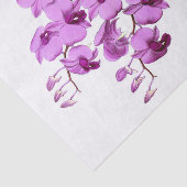 Papier Mousseline Découpage vintage violet exotique orchidée (Détail)