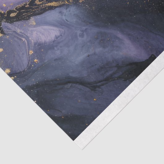 Papier Mousseline Découpage violet et or (Détail)