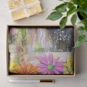 Papier Mousseline Découpage Visage Abstrait Vibrant (Cadeau)