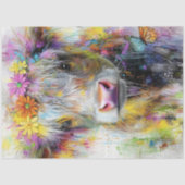 Papier Mousseline Découpage Visage Abstrait Vibrant (Recto)