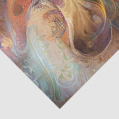 Papier Mousseline Découpage Visage de lion psychédélique complexe ar (Détail)