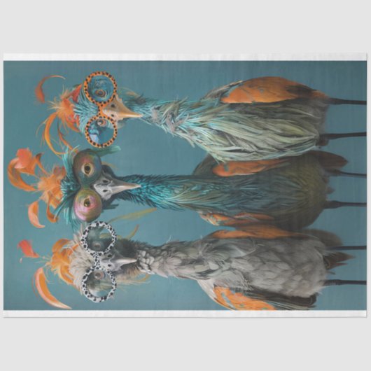 Papier Mousseline Découpage Wackadoodle Bridge Jouer aux oiseaux (Recto)