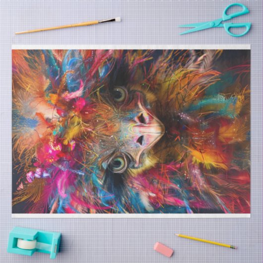 Papier Mousseline Découpage Wackadoodle de l'autruche lunatiqueesign (Artisanat)