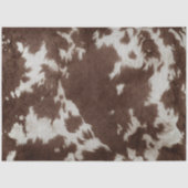 Papier Mousseline Decoupage Western Brown White Cowhide Texture  (Recto)