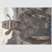 Papier Mousseline Découpage Western Cowboy Christian Rancher (Recto)