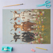 Papier Mousseline Découpage Whimsical 3 Vache amis Fleur sauvage de (Artisanat)