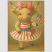 Papier Mousseline Decoupage Whimsical 4th July Highland Tutu   (Recto)
