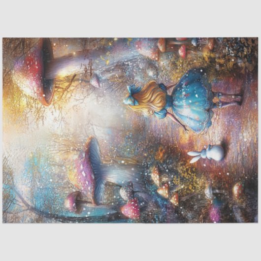 Papier Mousseline Découpage Whimsical AI Little Blonde Adventures (Recto)