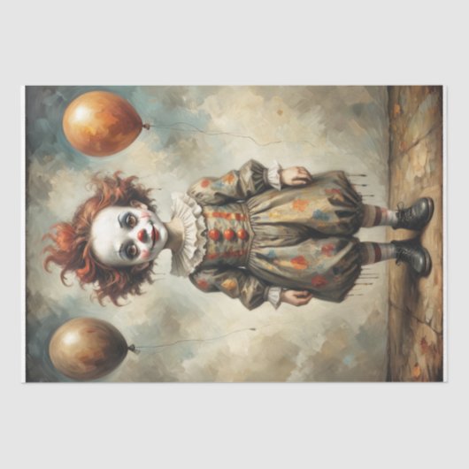 Papier Mousseline Découpage Whimsical Balloon Boy (Recto)