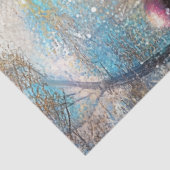 Papier Mousseline Decoupage Whimsical Blonde Girl & Rabbit Forest (Détail)