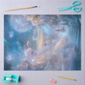 Papier Mousseline Découpage Whimsical Celestial Paysage Misty Blue (Artisanat)