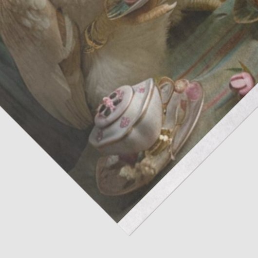 Papier Mousseline Découpage Whimsical Chickadees Tea Party (Détail)