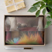 Papier Mousseline Découpage Whimsical Chihuahua Patchwork au salon (Cadeau)