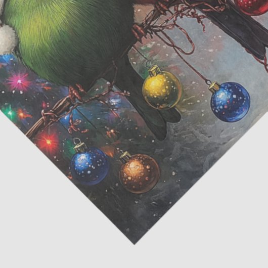 Papier Mousseline Découpage Whimsical Christmas Birds Scrapbooking (Détail)