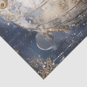 Papier Mousseline Découpage Whimsical Christmas Hot Air Balloon Bleu (Détail)