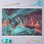 Papier Mousseline Découpage Whimsical d'hippo sous-marin (Artisanat)