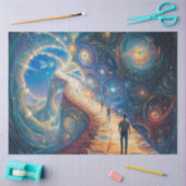 Papier Mousseline Decoupage Whimsical Dreamlike Galaxy  (Artisanat)