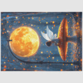 Papier Mousseline Découpage Whimsical Fairy Luant Champignons (Recto)