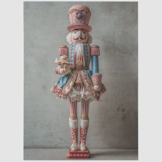 Papier Mousseline Decoupage Whimsical Festive Nutcracker  (Recto)