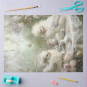 Papier Mousseline Découpage Whimsical Fluffy Chickens Tea Party (Artisanat)