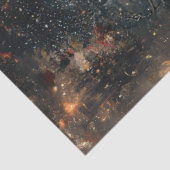 Papier Mousseline Découpage Whimsical Girl Rabbit Lune scène de nuit (Détail)