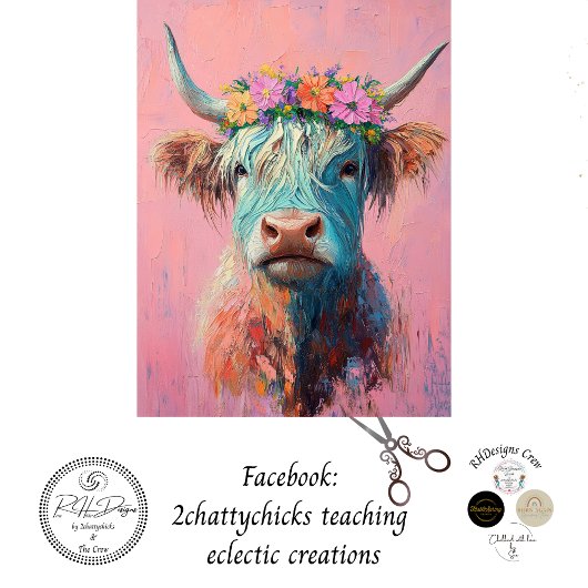 Papier Mousseline Découpage Whimsical Highland Bessie