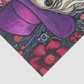 Papier Mousseline Découpage Whimsical Hippie Chic & Standard Poodé (Détail)