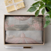 Papier Mousseline Découpage Whimsical Hot Air Balloon rose blanc (Cadeau)