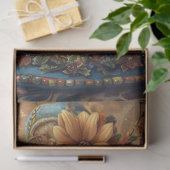 Papier Mousseline Decoupage Whimsical Kitten Ornate Teacup  (Cadeau)