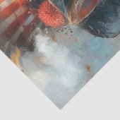 Papier Mousseline Découpage Whimsical Patriotic Pince Le Chat (Détail)