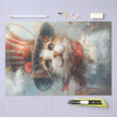 Papier Mousseline Découpage Whimsical Patriotic Pince Le Chat (Artisanat)
