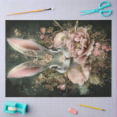 Papier Mousseline Découpage Whimsical Rabbit de Pâques Fleur complex (Artisanat)