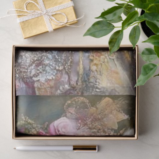 Papier Mousseline Découpage Whimsical Raccoon Ruffled Colos (Cadeau)