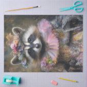 Papier Mousseline Découpage Whimsical Raccoon Ruffled Colos (Artisanat)