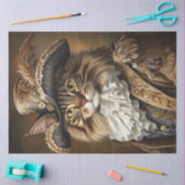 Papier Mousseline Découpage Whimsical Royal Chat Français Attire (Artisanat)