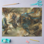 Papier Mousseline Découpage Whimsical Shaggy Yorkie (Artisanat)