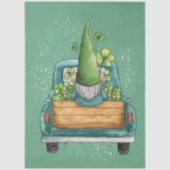 Papier Mousseline Decoupage Whimsical St. Patrick's Day Gnome  (Recto)