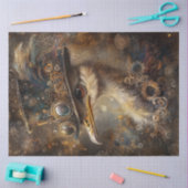 Papier Mousseline Découpage Whimsical Steampunk Ostrich Chapeau supé (Artisanat)