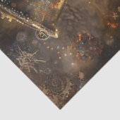 Papier Mousseline Découpage Whimsical Steampunk Ostrich Chapeau supé (Détail)